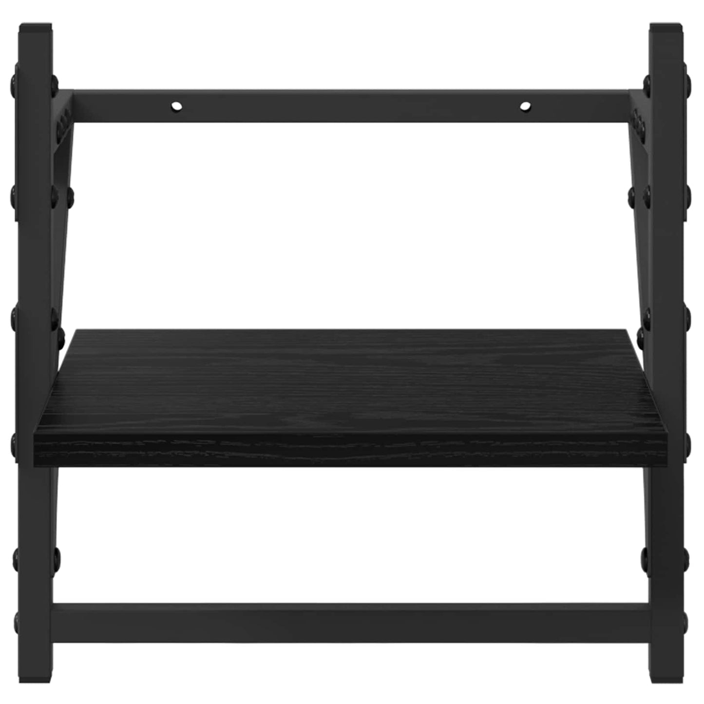 Wall Shelf Set 6 pcs Black Oak 100 x 25 x 30 cm Engineered Wood