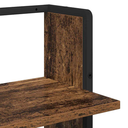 Wall Shelf with Shelf Old Wood 30 x 25 x 100 cm Engineered Wood