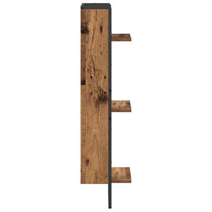 Wall Shelf with Shelf Old Wood 30 x 25 x 100 cm Engineered Wood