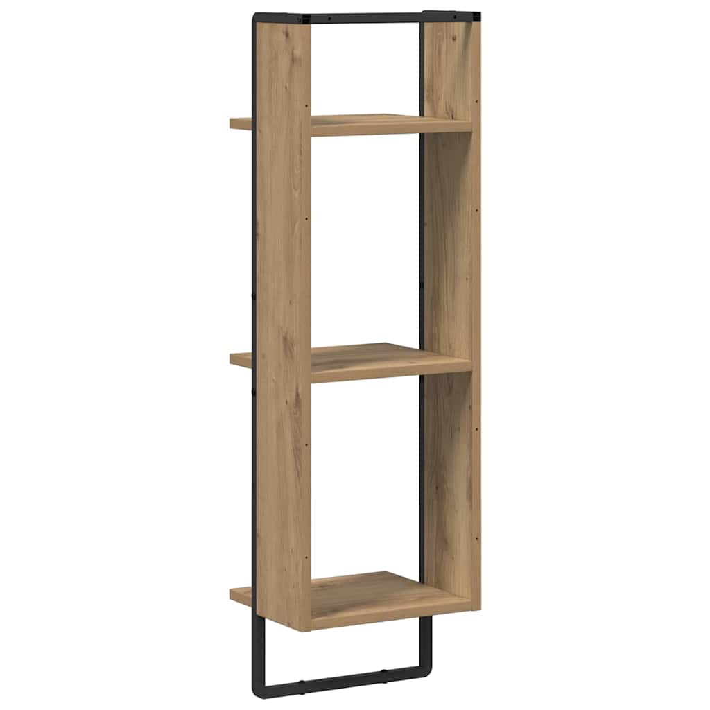 Wall Shelf Artisan Oak 30 x 25 x 100 cm Engineered Wood