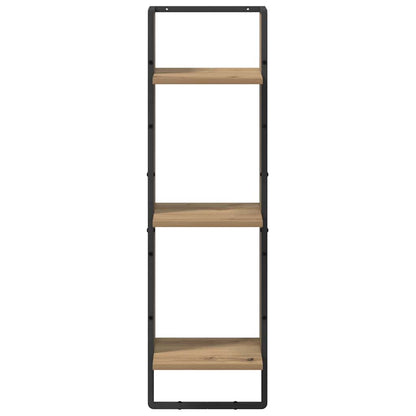 Wall Shelf Artisan Oak 30 x 25 x 100 cm Engineered Wood