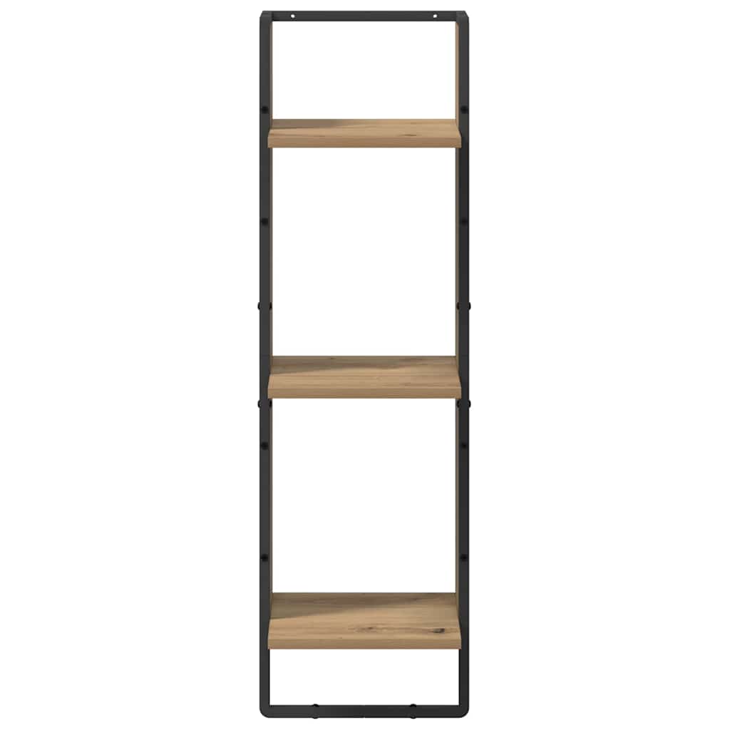 Wall Shelf Artisan Oak 30 x 25 x 100 cm Engineered Wood