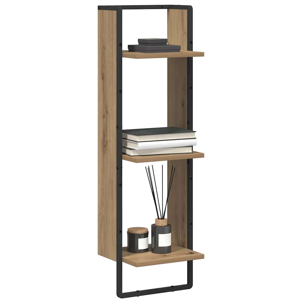Wall Shelf Artisan Oak 30 x 25 x 100 cm Engineered Wood