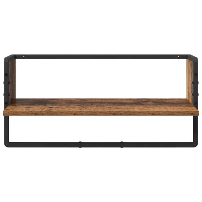 Wall Shelf Set 4 pcs Old Wood 65 x 25 x 30 cm Engineered Wood