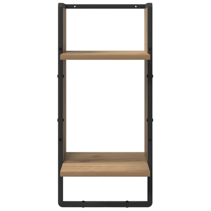 Wall Shelf Set with Shelf 4 pcs Artisan Oak 65 x 25 x 30 cm