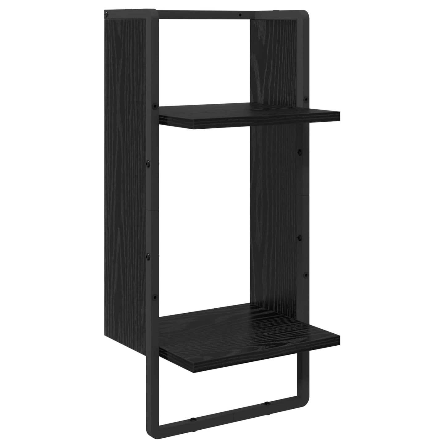 Wall Shelf Set 4 pcs Black Oak 65 x 25 x 30 cm Engineered Wood