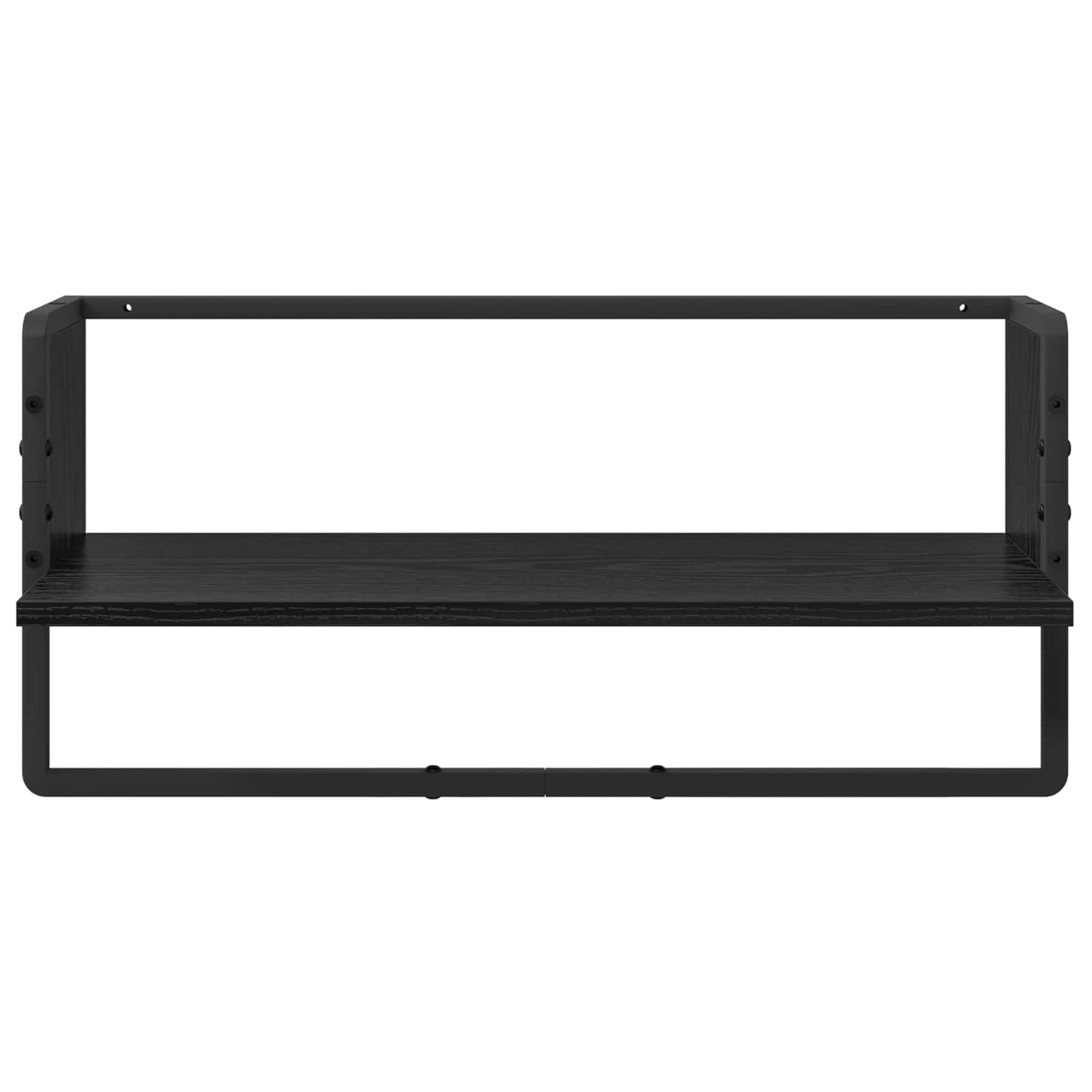 Wall Shelf Set 4 pcs Black Oak 65 x 25 x 30 cm Engineered Wood