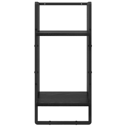 Wall Shelf Set 4 pcs Black Oak 65 x 25 x 30 cm Engineered Wood