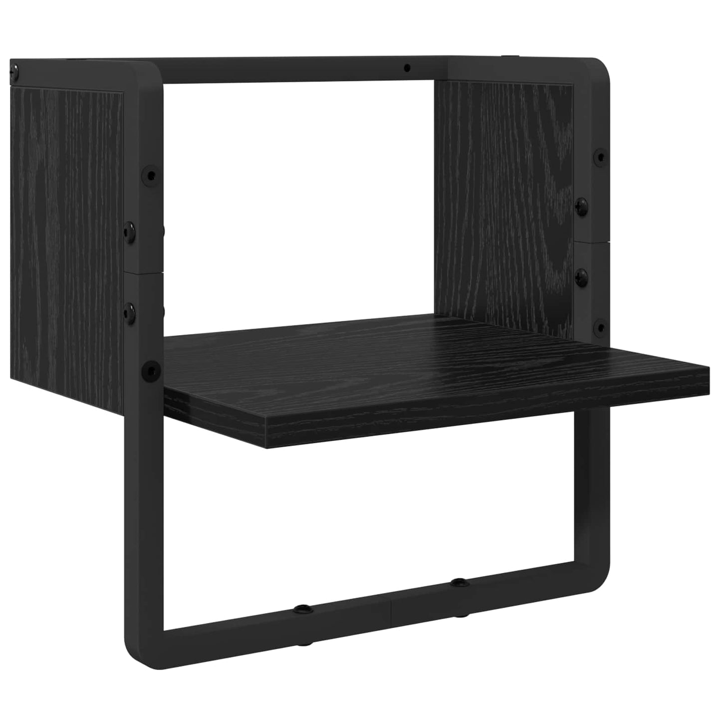 Wall Shelf Set 6 pcs Black Oak 100 x 25 x 30 cm Engineered Wood