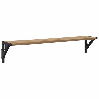 Wall Shelves with Shelf 2 pcs Artisan Oak 80 x 15 x 15.5 cm