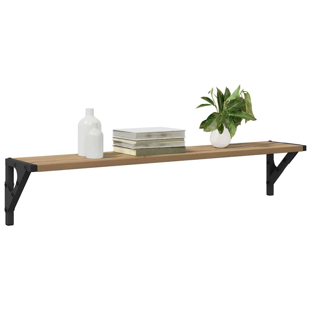 Wall Shelves with Shelf 2 pcs Artisan Oak 80 x 15 x 15.5 cm