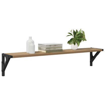 Wall Shelves with Shelf 2 pcs Artisan Oak 80 x 15 x 15.5 cm