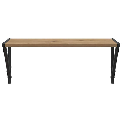 Wall Shelves with Shelf 2 pcs Artisan Oak 60 x 25 x 25.5 cm