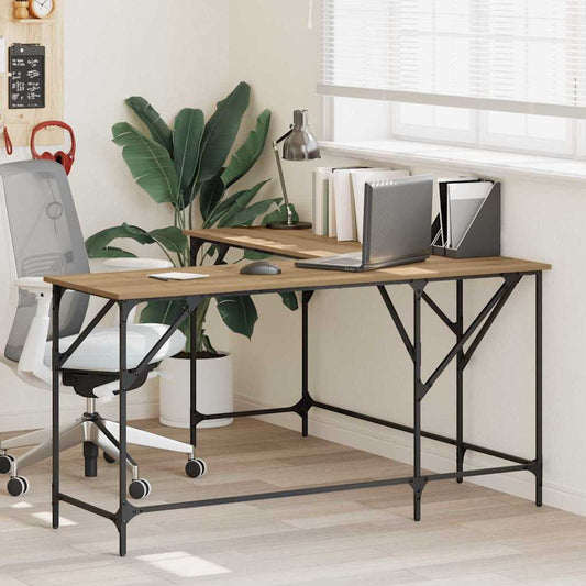 Desk Artisan Oak Engineered Wood 149 x 149 x 75 cm