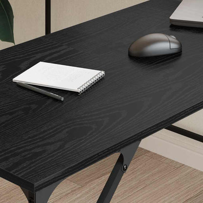 Desk Black Oak 149 x 149 x 75 cm Engineered Wood