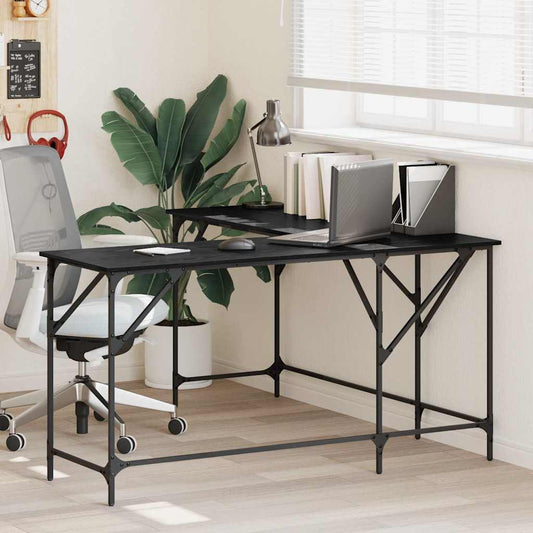 Desk Black Oak Engineered Wood 149 x 149 x 75 cm