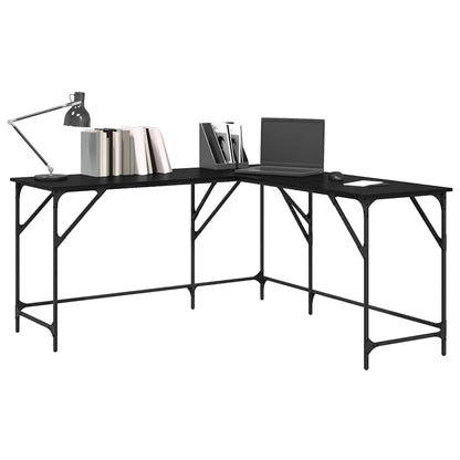 Desk Black Oak Engineered Wood 149 x 149 x 75 cm