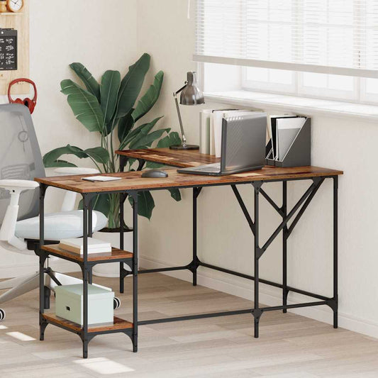 Desk Old Wood 139 x 139 x 75 cm Engineered Wood