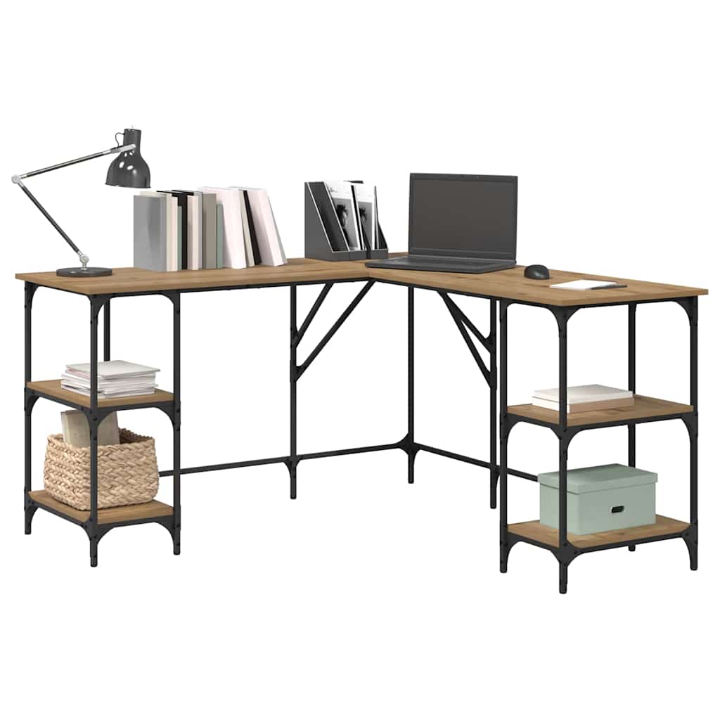 Desk Artisan Oak 139 x 139 x 75 cm Engineered Wood