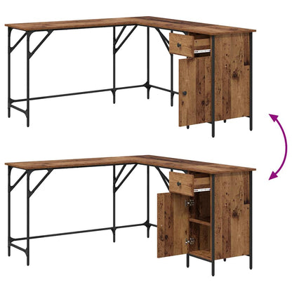 Desk Old Wood 141 x 141 x 75 cm Engineered Wood
