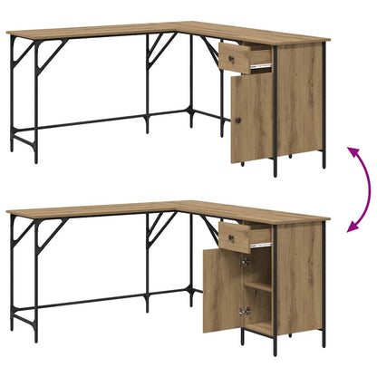 Desk Artisan Oak 141 x 141 x 75 cm Engineered Wood