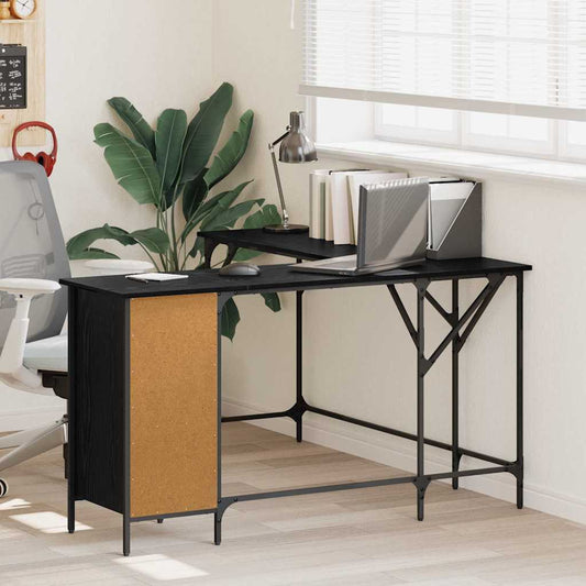 Desk Black Oak Engineered Wood 141 x 141 x 75 cm