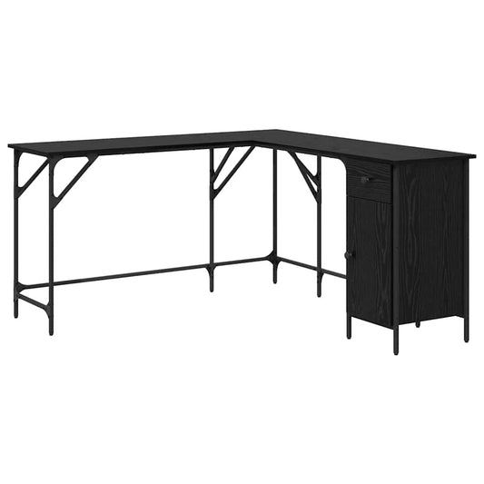 Desk Black Oak Engineered Wood 141 x 141 x 75 cm