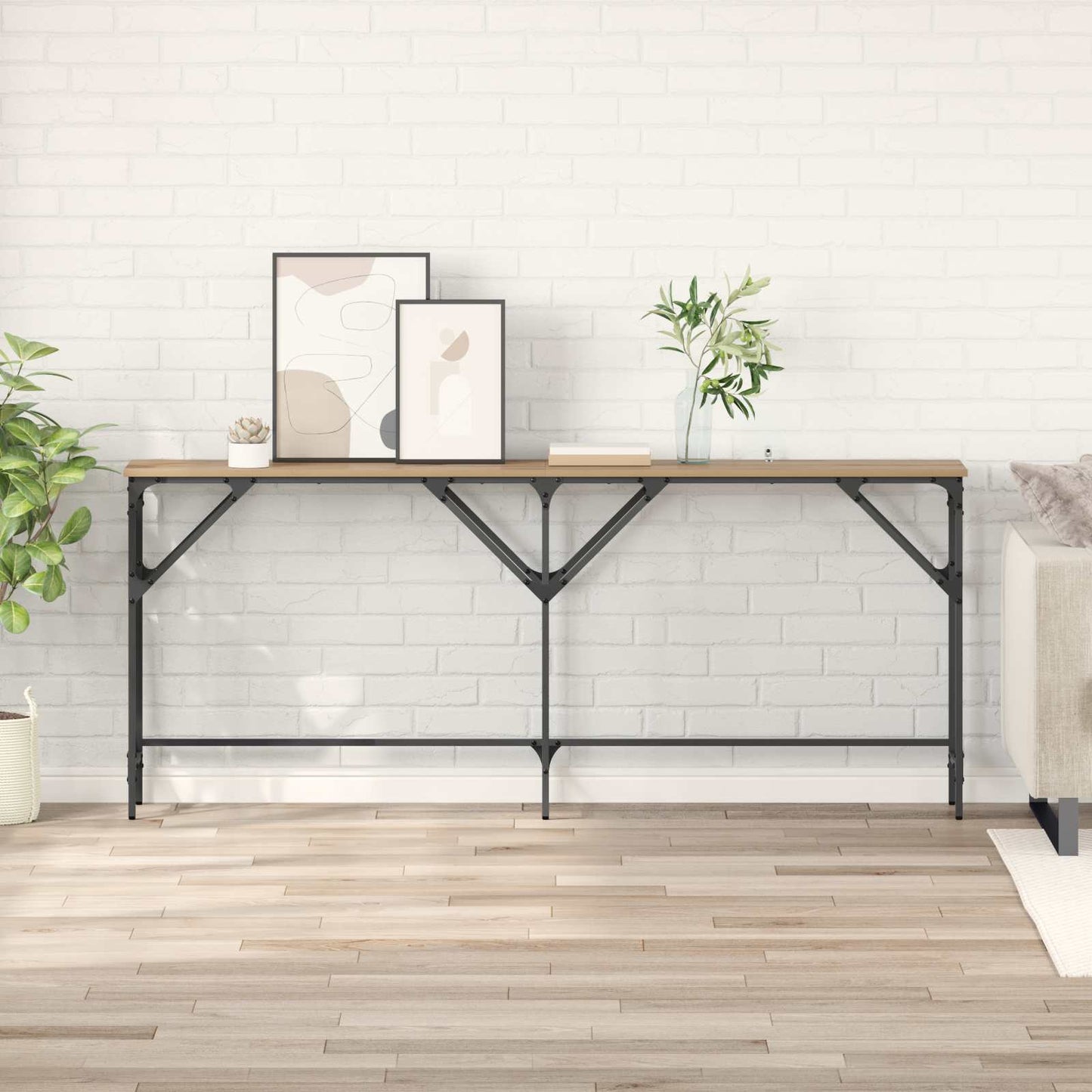 Console Table Artisan Oak 180 x 30 x 75 cm Engineered Wood
