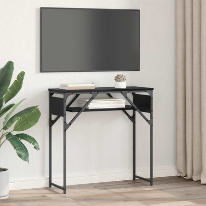 ConsoleTable Black Oak 75x30x75cm Engineered Wood