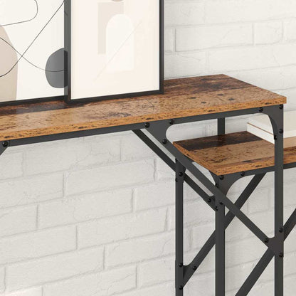 Console Table 2 pcs Old Wood 100 x 28 x 75 cm Engineered Wood