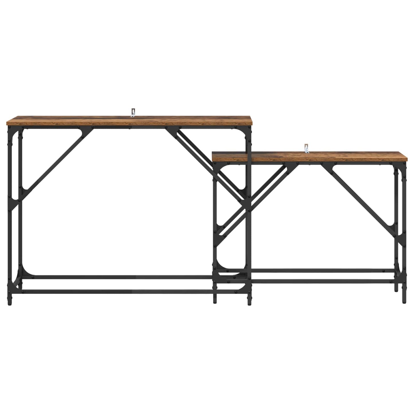 Console Table 2 pcs Old Wood 100 x 28 x 75 cm Engineered Wood