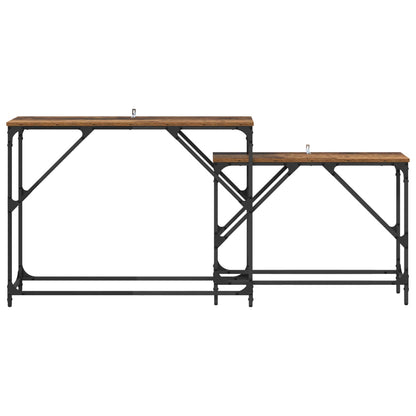 Console Table 2 pcs Old Wood 100 x 28 x 75 cm Engineered Wood