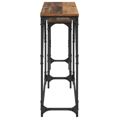 Console Table 2 pcs Old Wood 100 x 28 x 75 cm Engineered Wood
