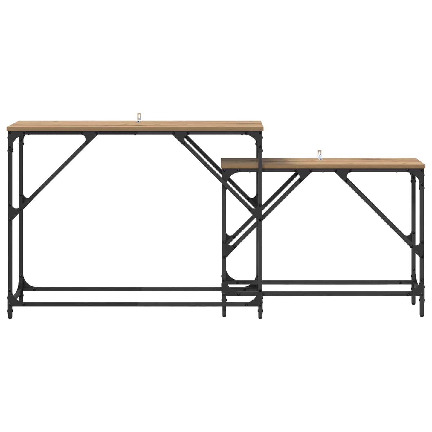 Console Table 2 pcs Artisan Oak 100 x 28 x 75 cm