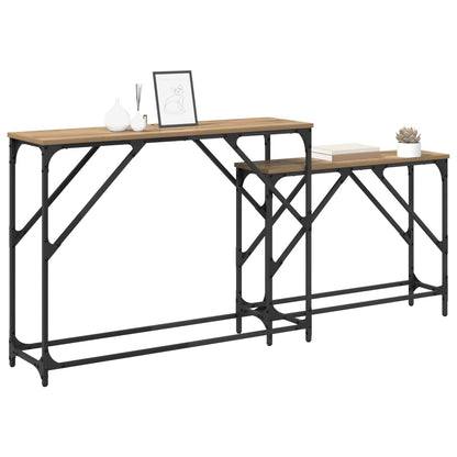 Console Table 2 pcs Artisan Oak 100 x 28 x 75 cm