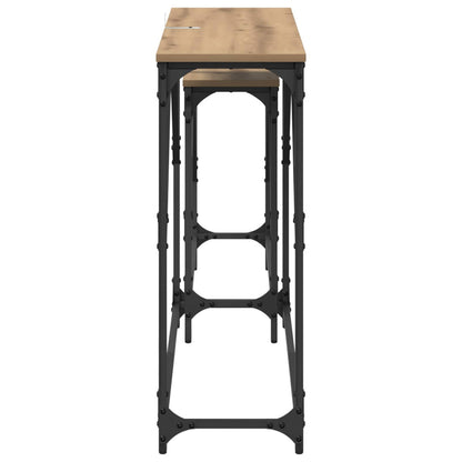 Console Table 2 pcs Artisan Oak 100 x 28 x 75 cm