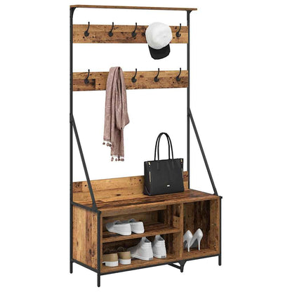 Clothes Rack Old Wood 100 x 41 x 184 cm Engineered Wood