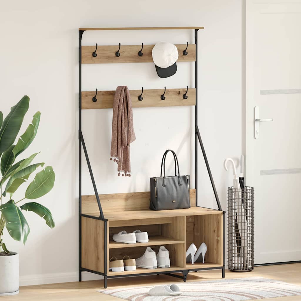 Clothes Rack Artisan Oak 100 x 41 x 184 cm Engineered Wood