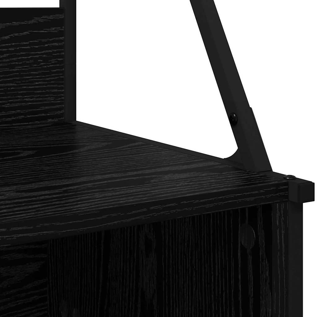 Clothes Rack Black Oak 100 x 41 x 184 cm Engineered Wood