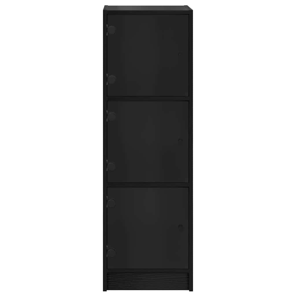 Highboard Black Oak 35 x 37 x 109 cm Engineered Wood