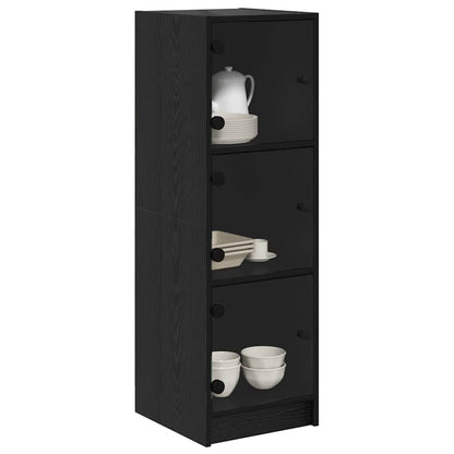 Highboard Black Oak 35 x 37 x 109 cm Engineered Wood