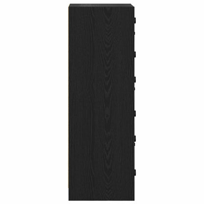 Highboard Black Oak 35 x 37 x 109 cm Engineered Wood
