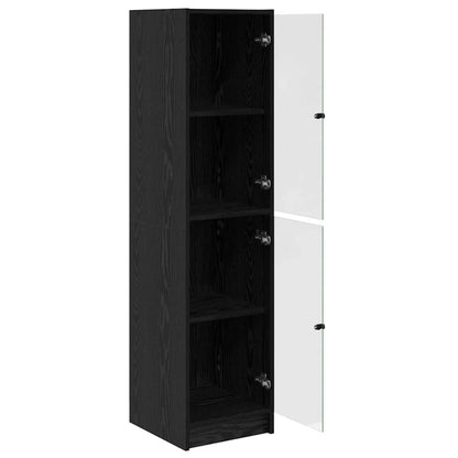 Highboard Black Oak 35 x 37 x 142 cm Engineered Wood