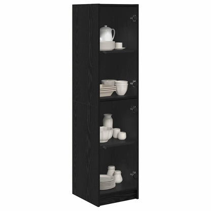 Highboard Black Oak 35 x 37 x 142 cm Engineered Wood