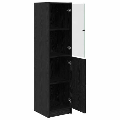 Highboard Black Oak 35 x 37 x 142 cm Engineered Wood
