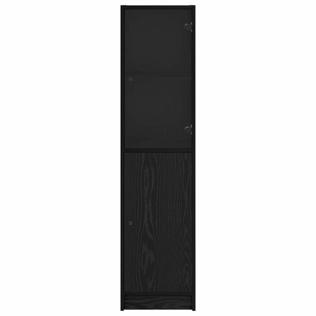 Highboard Black Oak 35 x 37 x 142 cm Engineered Wood