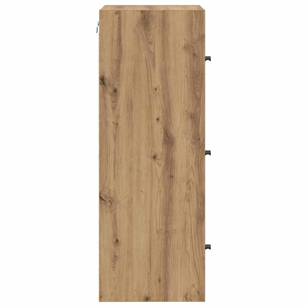 Wall Cabinet Artisan Oak 35 x 37 x 102 cm Engineered Wood