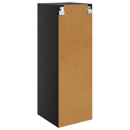 Wall Cabinet Black Oak 35 x 37 x 102 cm Engineered Wood