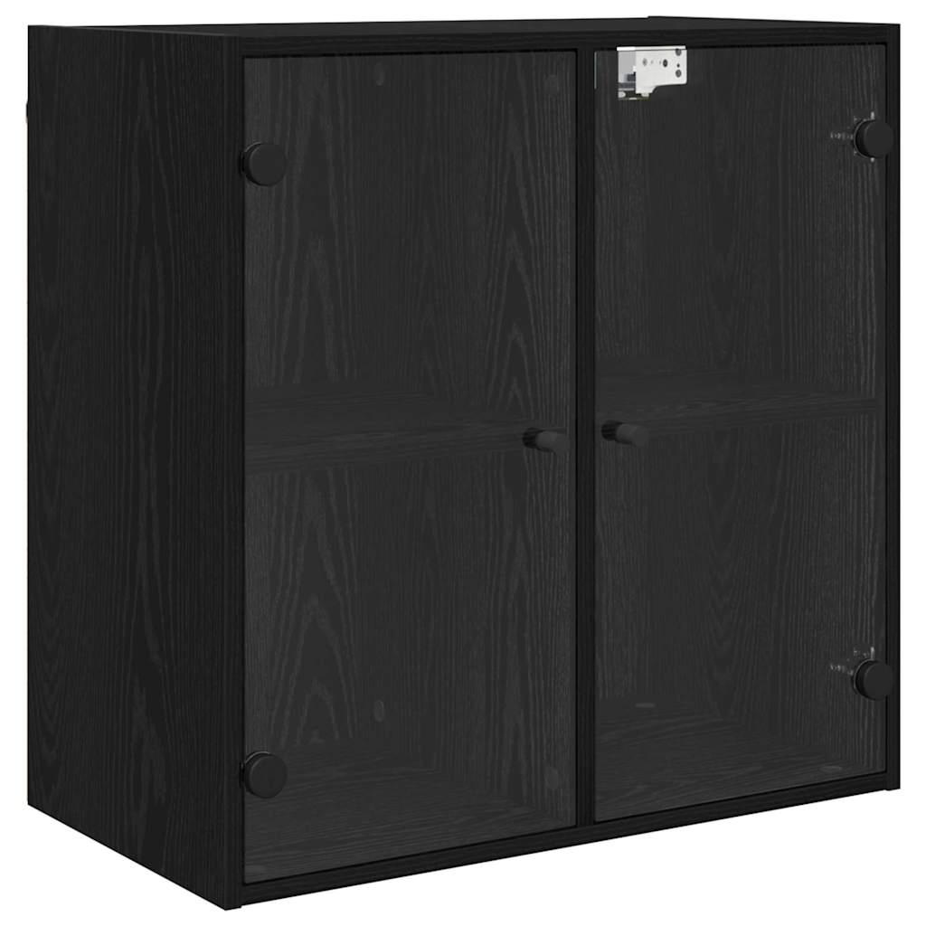 Wall Cabinet Black Oak 68 x 37 x 68.5 cm Engineered Wood