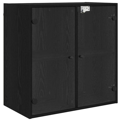 Wall Cabinet Black Oak 68 x 37 x 68.5 cm Engineered Wood